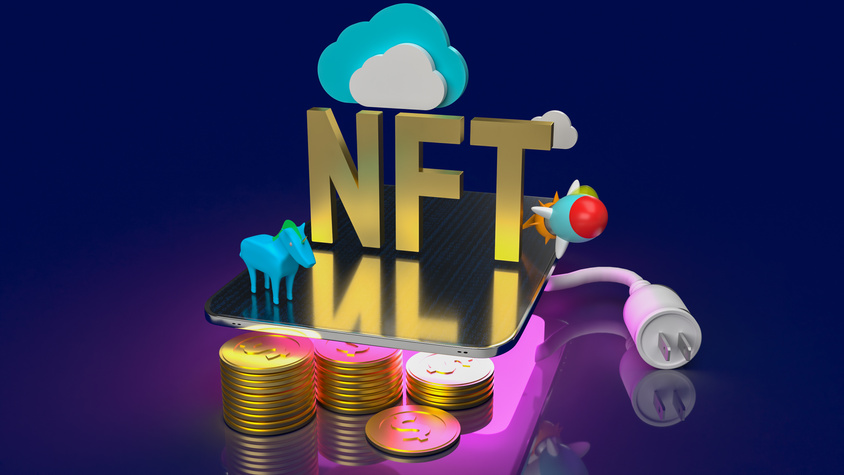 NFT or Non Fungible Token Concept